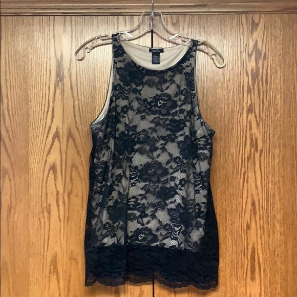 Rue21 Tops - Black Lace overlay Top